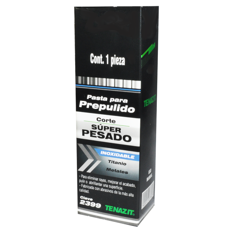 Pasta para prepulido de acero inoxidable, titanio y metales