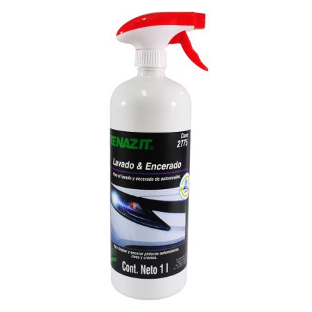 Producto ecológico para el lavado y encerado de automóviles sin utilizar agua.