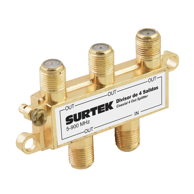 153208 SURTEK Divisor coaxial 1 entrada 4 salidas Surtek | DIHERESA 153208 SURTEK Divisor coaxial 1 entrada 4 salidas Surtek | DIHERESA