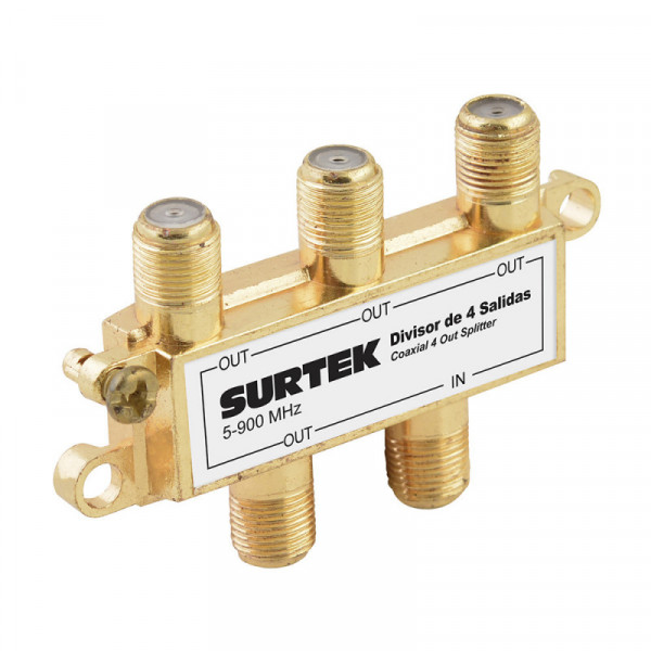 153208 SURTEK Divisor coaxial 1 entrada 4 salidas Surtek | DIHERESA
