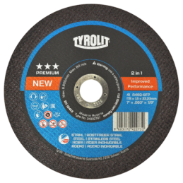 Disco de corte 2 en 1 para acero e inoxidable de 7 x 1/16 x 7/8 Pulgadas