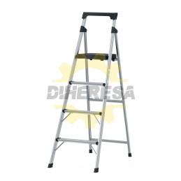 ESTU-4A Escalera tubular, plegable, 4 peldaños, aluminio TRUPER | DIHERESA