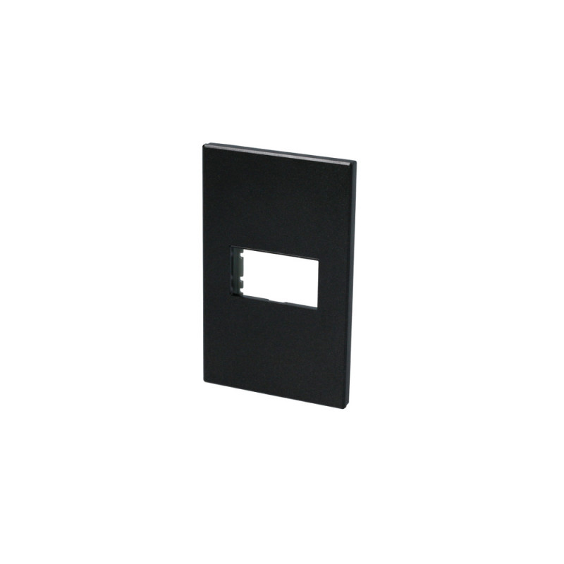 P600N SURTEK Placa para 1 módulo 1/3 color negro Surtek | DIHERESA