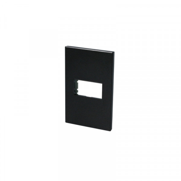 P600N SURTEK Placa para 1 módulo 1/3 color negro Surtek | DIHERESA