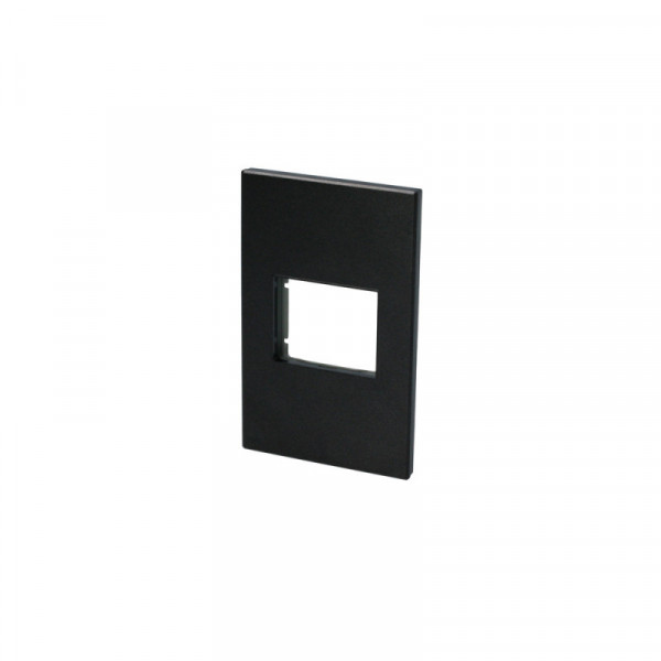 P601N SURTEK Placa para 1 módulo 1/2 color negro Surtek | DIHERESA