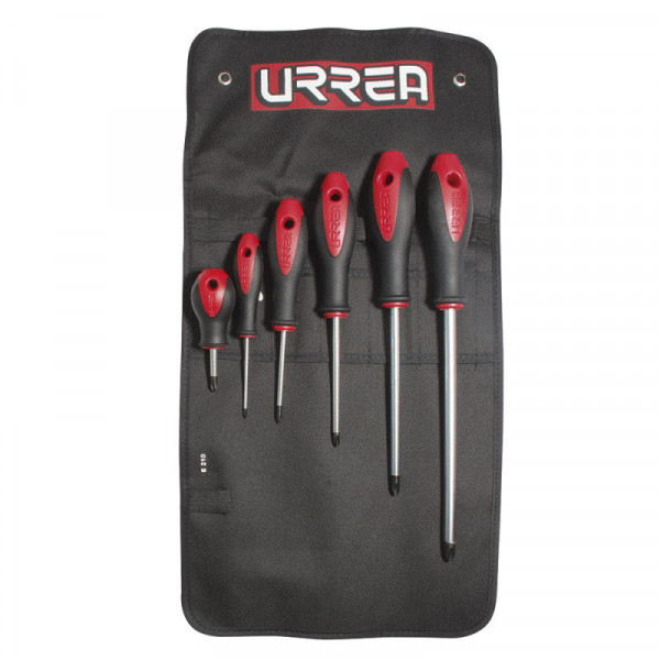 8600A URREA Juego de 6 destornilladores bimaterial Phillips Urrea | DIHERESA