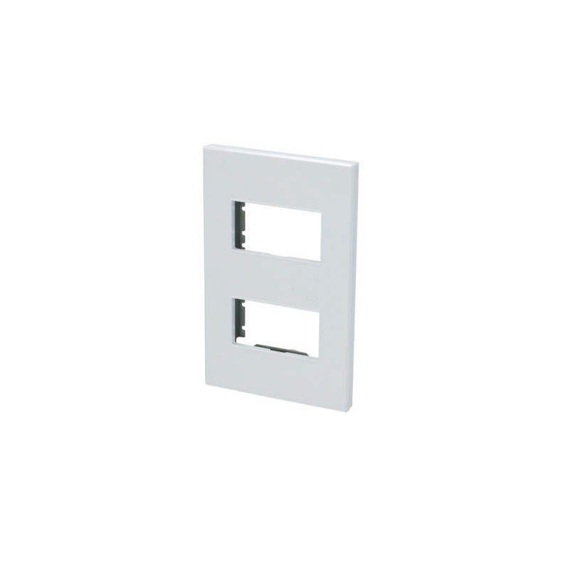 P602B SURTEK Placa para 2 módulos 1/3 color blanco Surtek | DIHERESA P602B SURTEK Placa para 2 módulos 1/3 color blanco Surtek | DIHERESA
