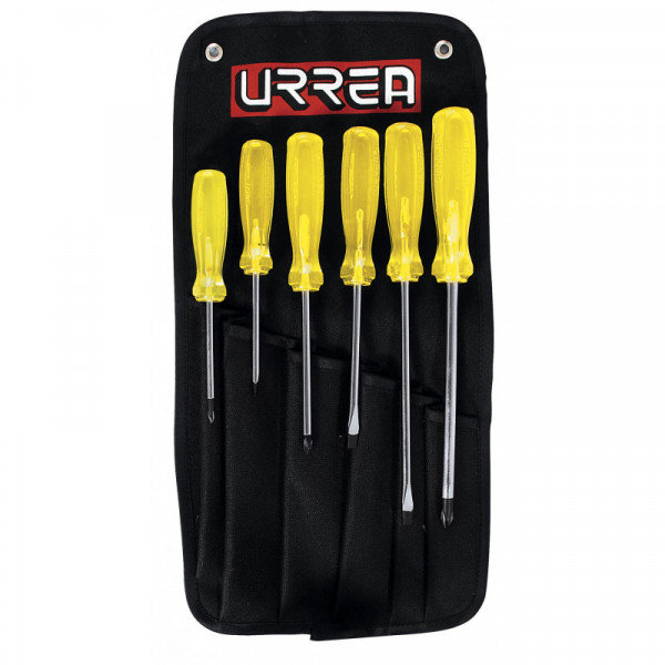 9600G URREA Juego de 6 destornilladores ámbar combinado Urrea | DIHERESA