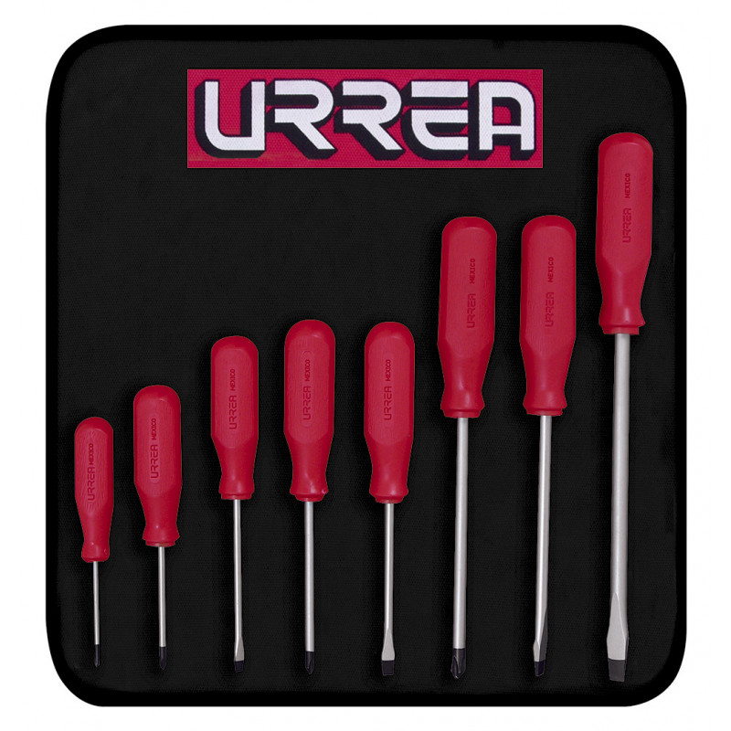 9600DR URREA Juego de 8 destornilladores serie R combinado Urrea | DIHERESA 9600DR URREA Juego de 8 destornilladores serie R combinado Urrea | DIHERESA
