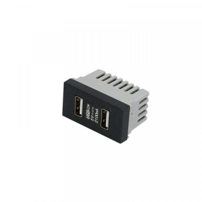 P617N SURTEK Módulo usb doble color negro 1/3