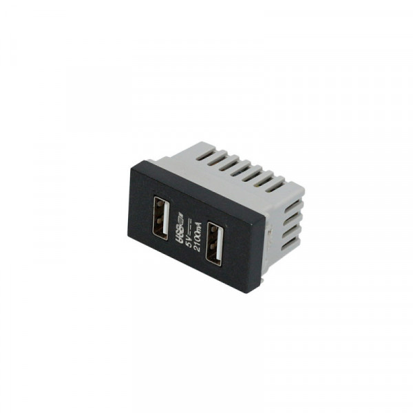 P617N SURTEK Módulo usb doble color negro 1/3 Surtek | DIHERESA
