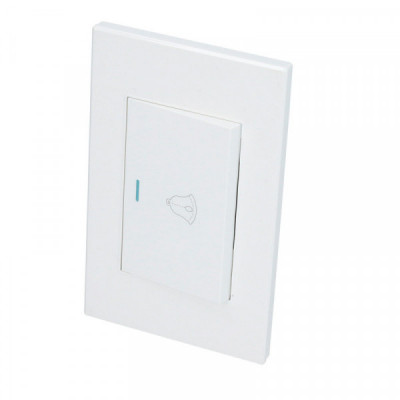 P618B SURTEK Placa con Timbre 1/1 color blanco