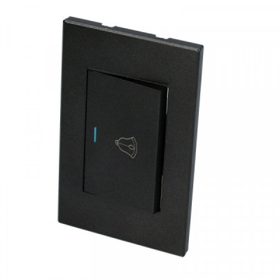 P618N SURTEK Placa con Timbre 1/1 color negro Surtek | DIHERESA