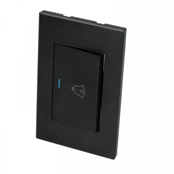 P618N SURTEK Placa con Timbre 1/1 color negro Surtek | DIHERESA