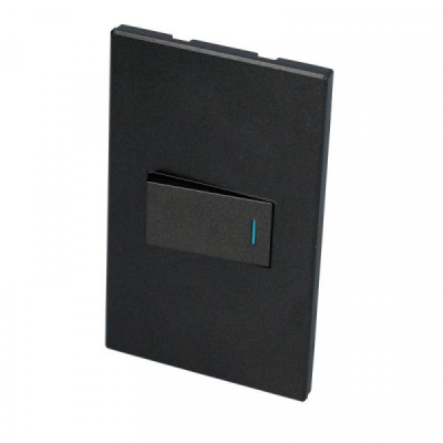 P619N SURTEK Placa con 1 Switch 1/3 color negro Surtek | DIHERESA
