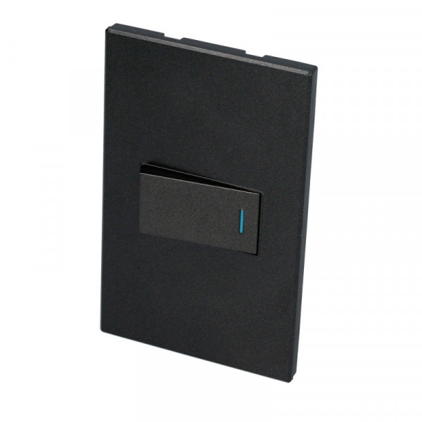 P619N SURTEK Placa con 1 Switch 1/3 color negro Surtek | DIHERESA