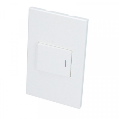 P620B SURTEK Placa con 1 Switch 1/2 color blanco