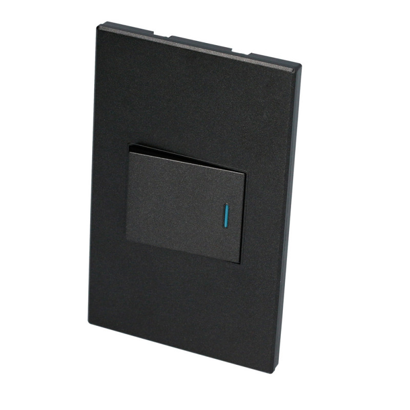 P620N SURTEK Placa con 1 Switch 1/2 color negro Surtek | DIHERESA P620N SURTEK Placa con 1 Switch 1/2 color negro Surtek | DIHERESA