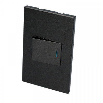 P621N SURTEK Placa con 1 Switch 3 vías (para escalera) 1/2 color negro Surtek | DIHERESA