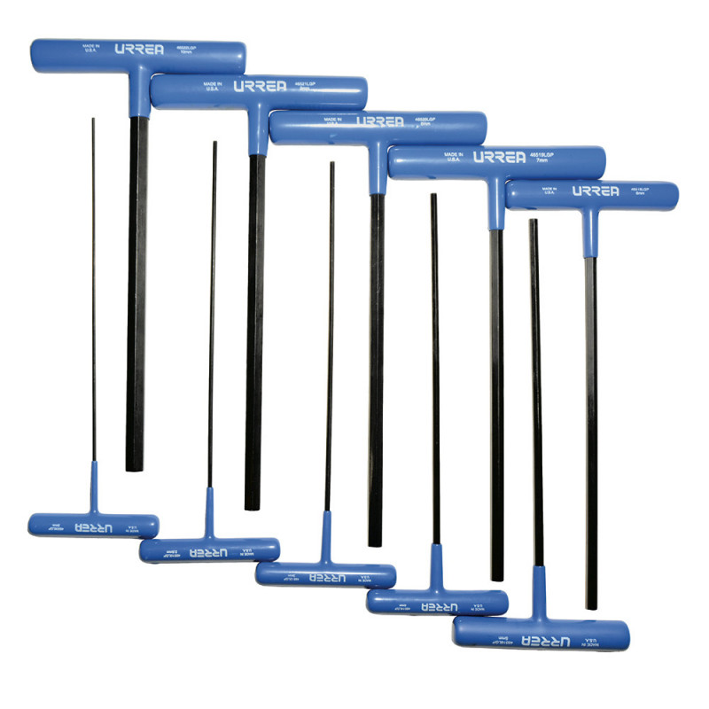 4965LGPM URREA Juego de 10 llaves hexagonales"T" ergonómicas métricas 9" Urrea | DIHERESA 4965LGPM URREA Juego de 10 llaves hexagonales"T" ergonómicas métricas 9" Urrea | DIHERESA