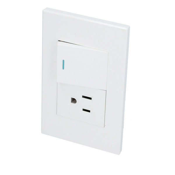 P624B SURTEK Placa con 1 Switch 1 Contacto 1/2 color blanco Surtek | DIHERESA