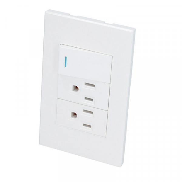 P625B SURTEK Placa con 1 Switch 2 Contactos 1/3 color blanco Surtek | DIHERESA