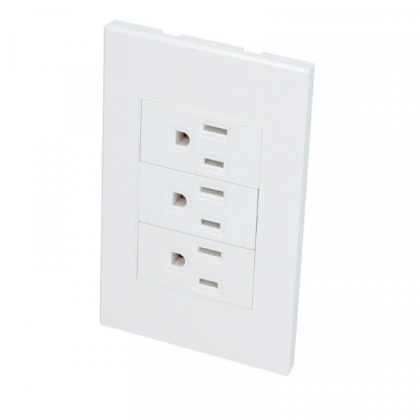 P628B SURTEK Placa con 3 Contactos 1/3 color blanco Surtek | DIHERESA
