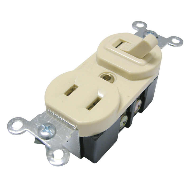 136550 SURTEK Apagador palanca y contacto aterrizado 15A 127V Surtek | DIHERESA 136550 SURTEK Apagador palanca y contacto aterrizado 15A 127V Surtek | DIHERESA