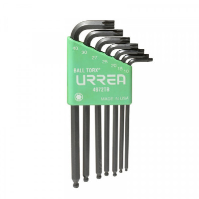 4972TB URREA Juego de 7 llaves hexagonales"L" Torx punta de bola rack Urrea | DIHERESA