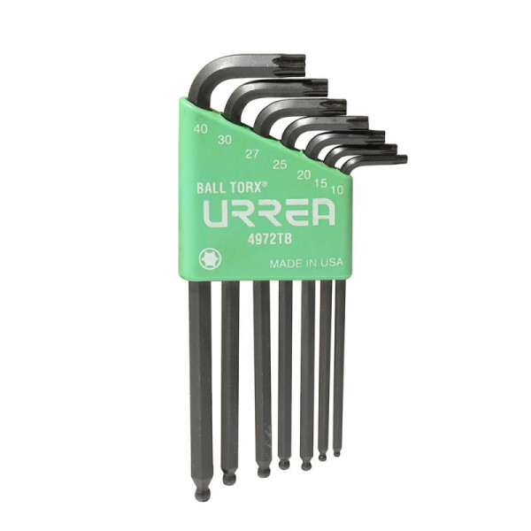4972TB URREA Juego de 7 llaves hexagonales"L" Torx punta de bola rack Urrea | DIHERESA