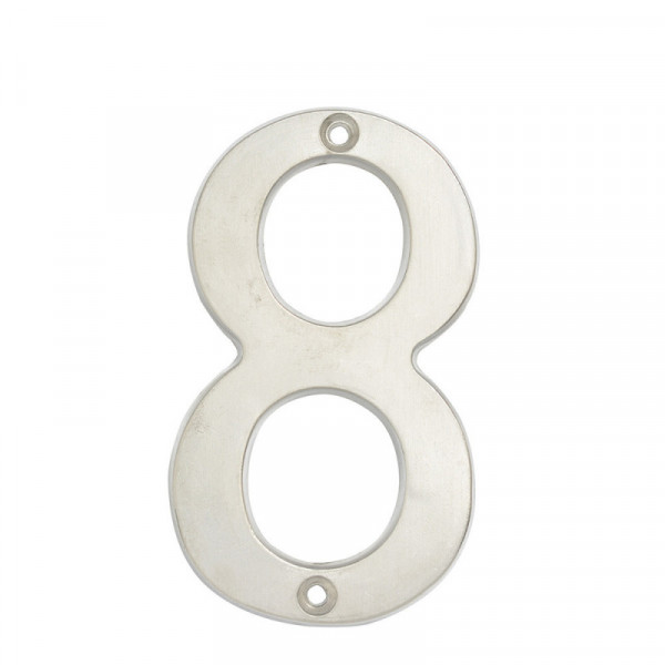 L6808CS LOCK Numero 8 slim 4" cromo satinado Lock | DIHERESA