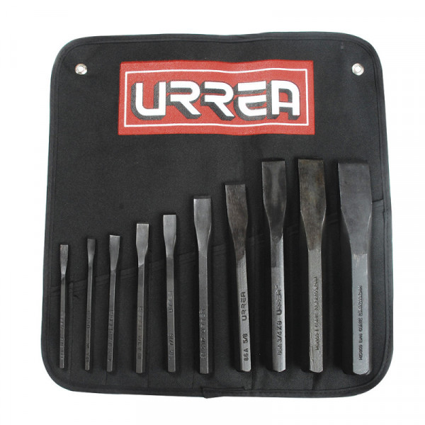 86D URREA Juego de 10 cinceles 1/4"-1" Urrea | DIHERESA