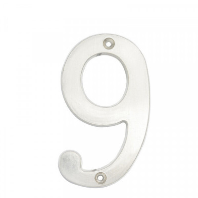 L6809CS LOCK Numero 9 slim 4" cromo satinado Lock | DIHERESA