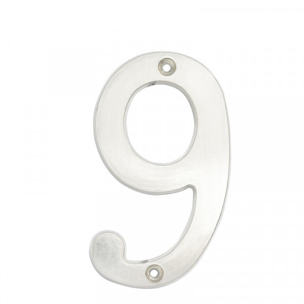 L6809CS LOCK Numero 9 slim 4" cromo satinado Lock | DIHERESA