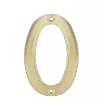 L6800LB LOCK Numero 0 slim 4" latón brillante Lock | DIHERESA