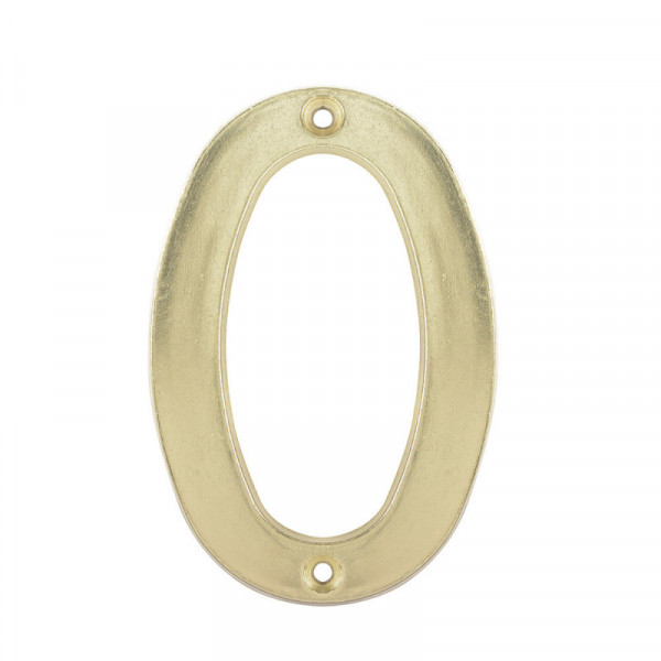 L6800LB LOCK Numero 0 slim 4" latón brillante Lock | DIHERESA