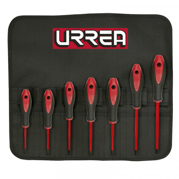 9700BA URREA Juego de 7 destornilladores bimaterial 1000V Urrea | DIHERESA