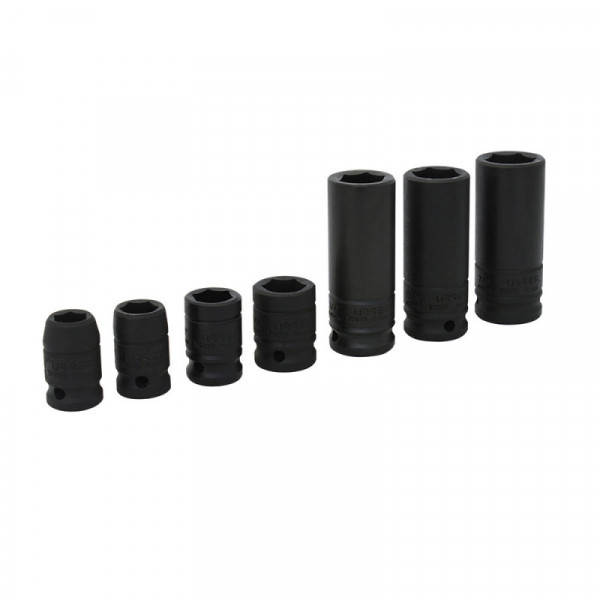 7400CA URREA Juego de 7 dados de impacto largos en pulgadas 1/2" Urrea | DIHERESA