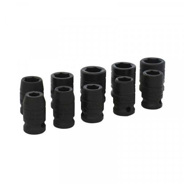 74202M URREA Juego de 10 dados de impacto métricos 1/2" Urrea | DIHERESA