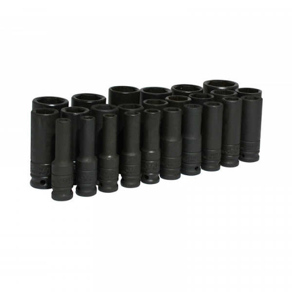 74216 URREA Juego de 25 dados de impacto largos métricos 1/2" Urrea | DIHERESA