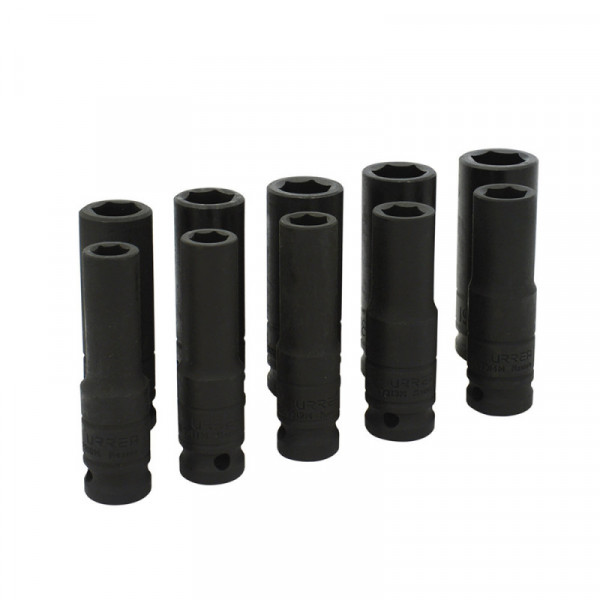 73212M URREA Juego de 10 dados de impacto largos métricos 1/2" Urrea | DIHERESA