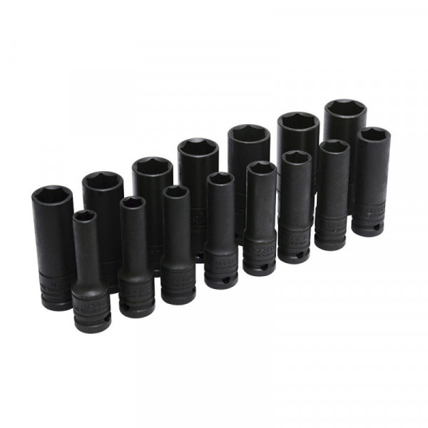73214MD URREA Juego de 15 dados de impacto métricos 1/2" pared delgada Urrea | DIHERESA