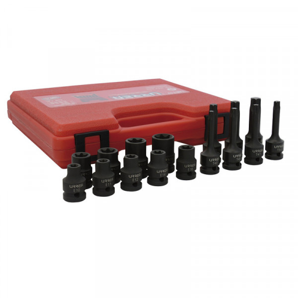 74ET17 URREA Juego de 16 dado de impacto Torx y hembra 1/2" Urrea | DIHERESA