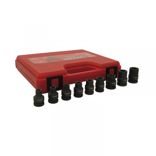 74300 URREA Juego de 9 dados de impacto Torx hembra 1/2" Urrea | DIHERESA