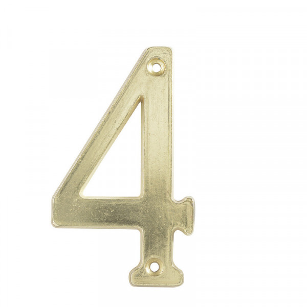 L6804LB LOCK Numero 4 slim 4" latón brillante Lock | DIHERESA
