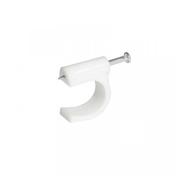 GRAC5 SURTEK Grapa para cable coaxial 5 mm blanco  20 piezas Surtek | DIHERESA
