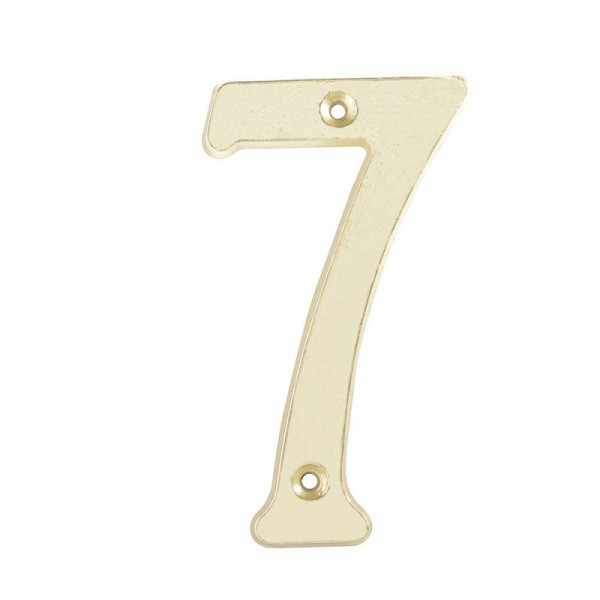 L6807LB LOCK Numero 7 slim 4" latón brillante Lock | DIHERESA