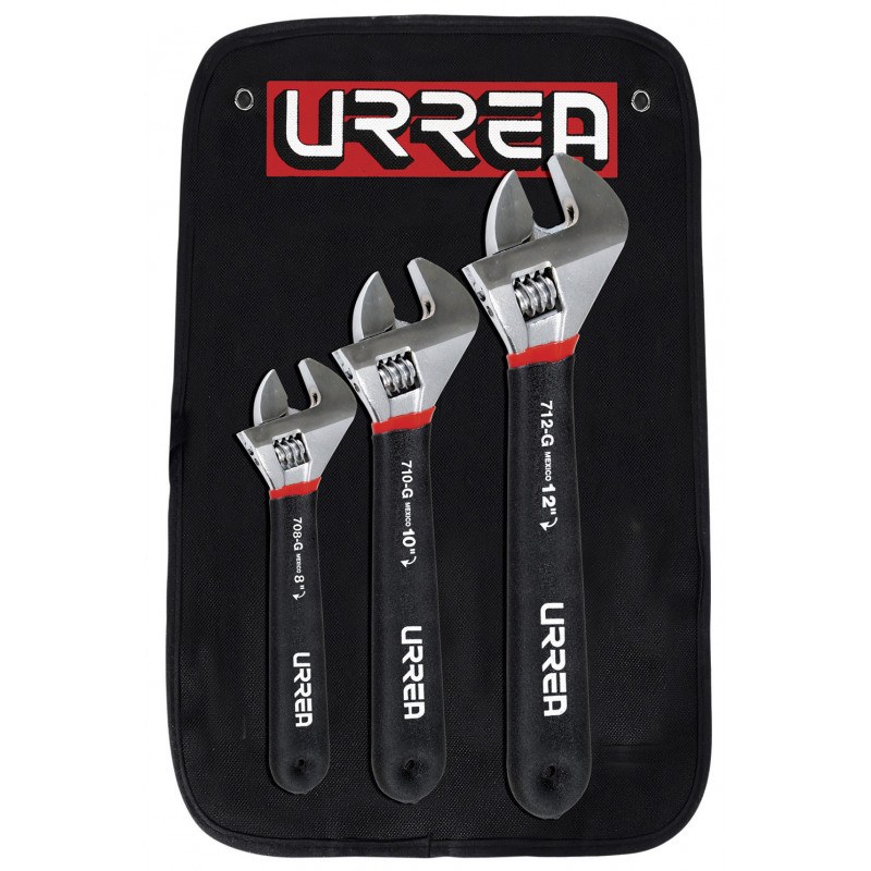 795G URREA Juego de 3 llaves ajustable rubber grip Urrea | DIHERESA 795G URREA Juego de 3 llaves ajustable rubber grip Urrea | DIHERESA