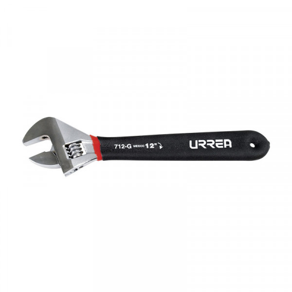 712G URREA Llave ajustable 12" ruber grip Urrea | DIHERESA