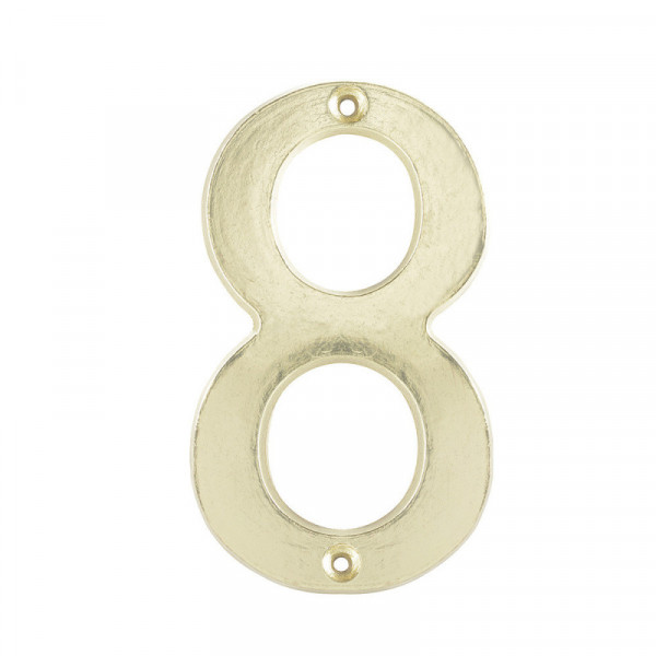 L6808LB LOCK Numero 8 slim 4" latón brillante Lock | DIHERESA
